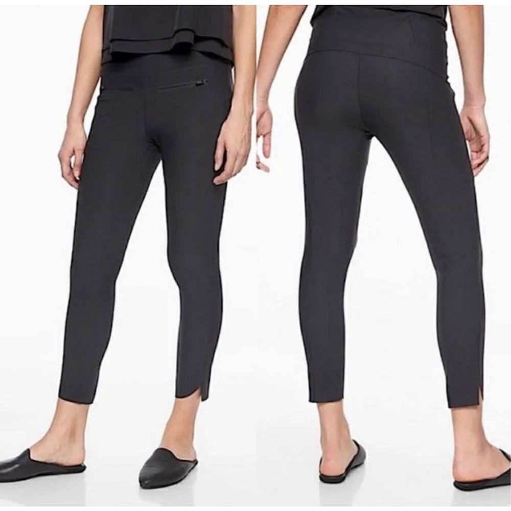Athleta Gray Stellar Crop Pants High Rise Size XXS